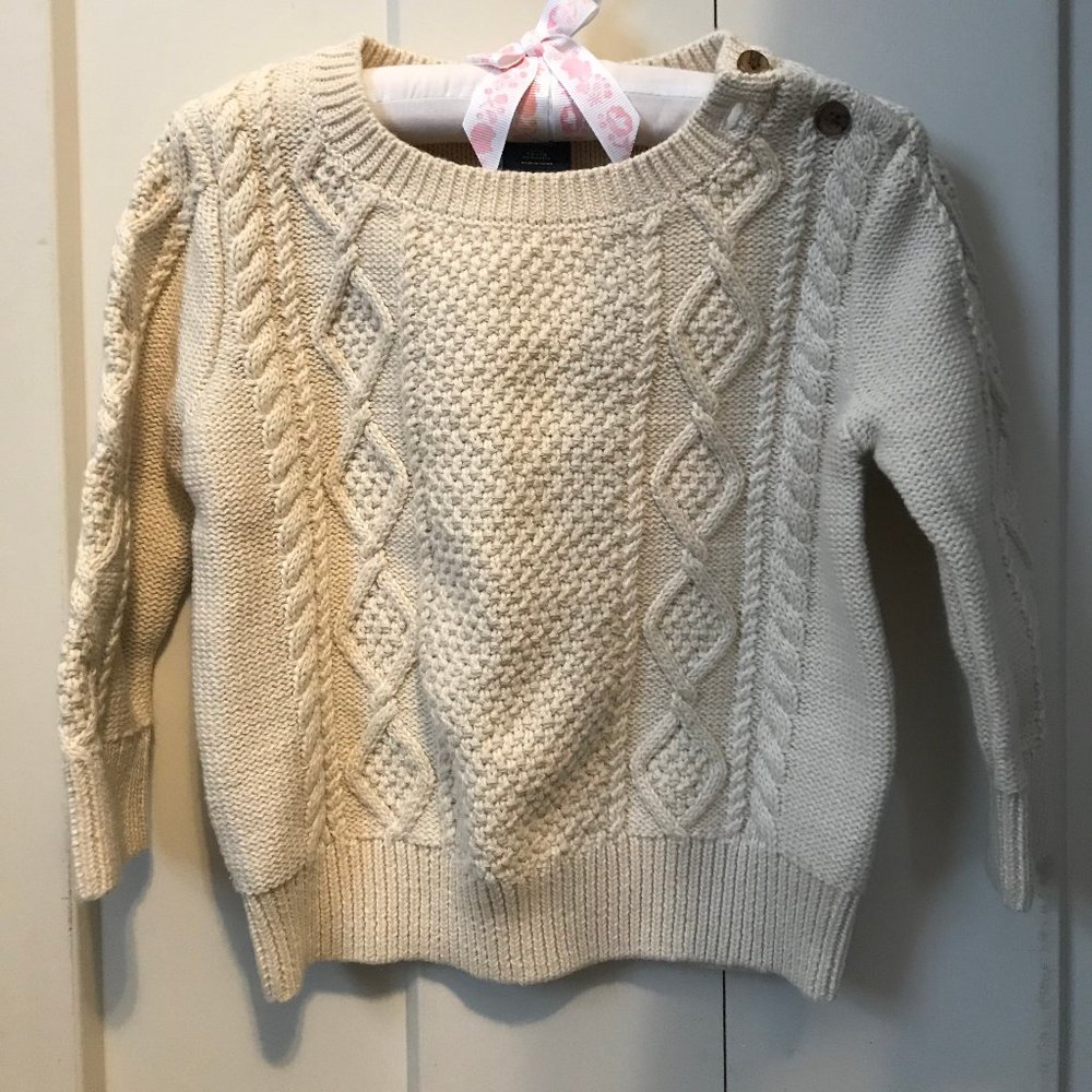 Baby Gap Ivory cable sweater